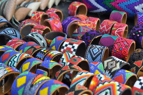 Colorful handmade Latin American beaded bracelets 