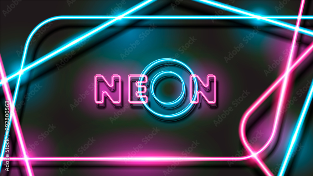 Abstract Glowing Neon Black Background Design Abstract Glowing Neon Black Background Design