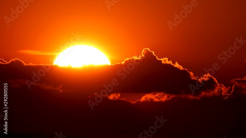 Beautiful sunset on the ocean