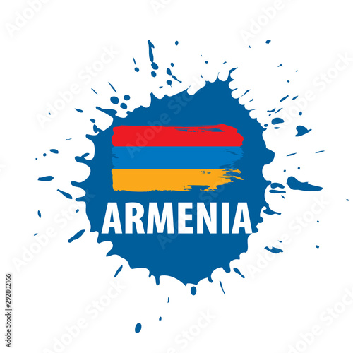 Armenia flag, vector illustration on a white background