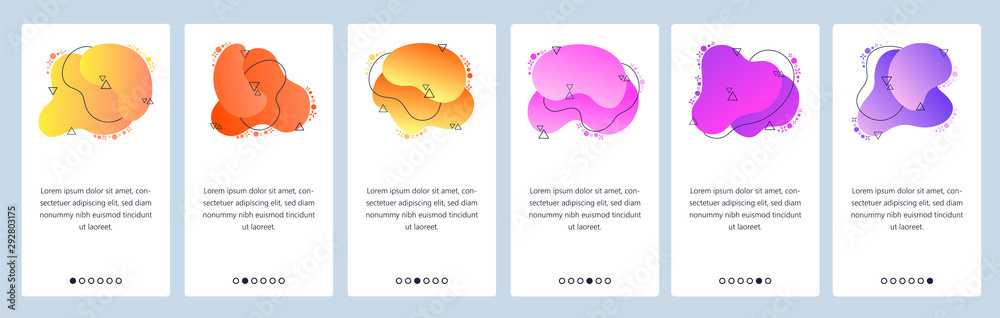 Obraz premium Website and mobile app onboarding screens vector template