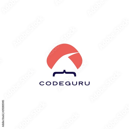 code guru logo vector icon illustration