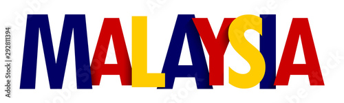 MALAYSIA colorful typography banner