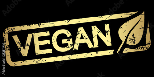 gold stamp VEGAN