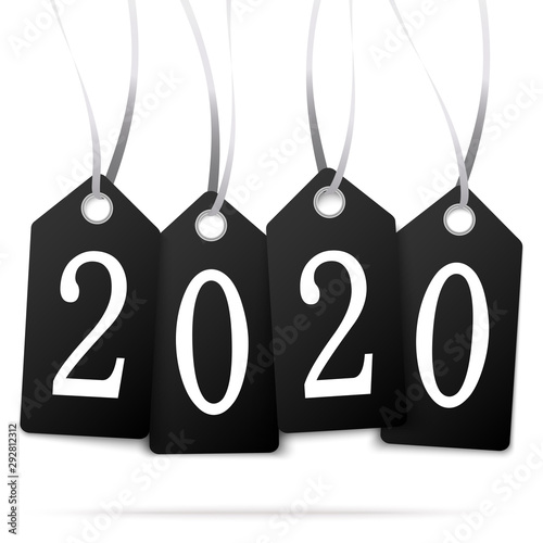 hang tags with year 2020