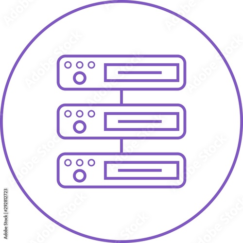 Beautiful Database vector line icon photo