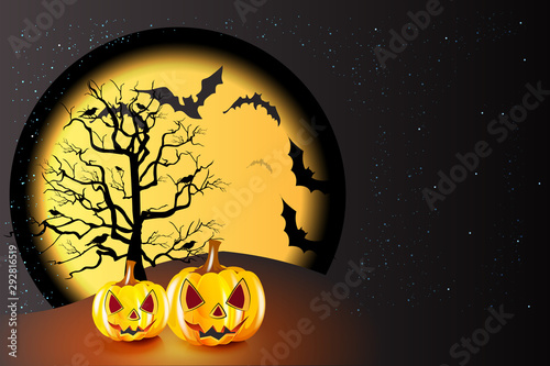 Halloween Pumpkin Party Background