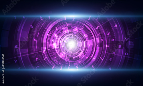Money transfer. Global Currency. Stock Exchange. Stock vector illustration.