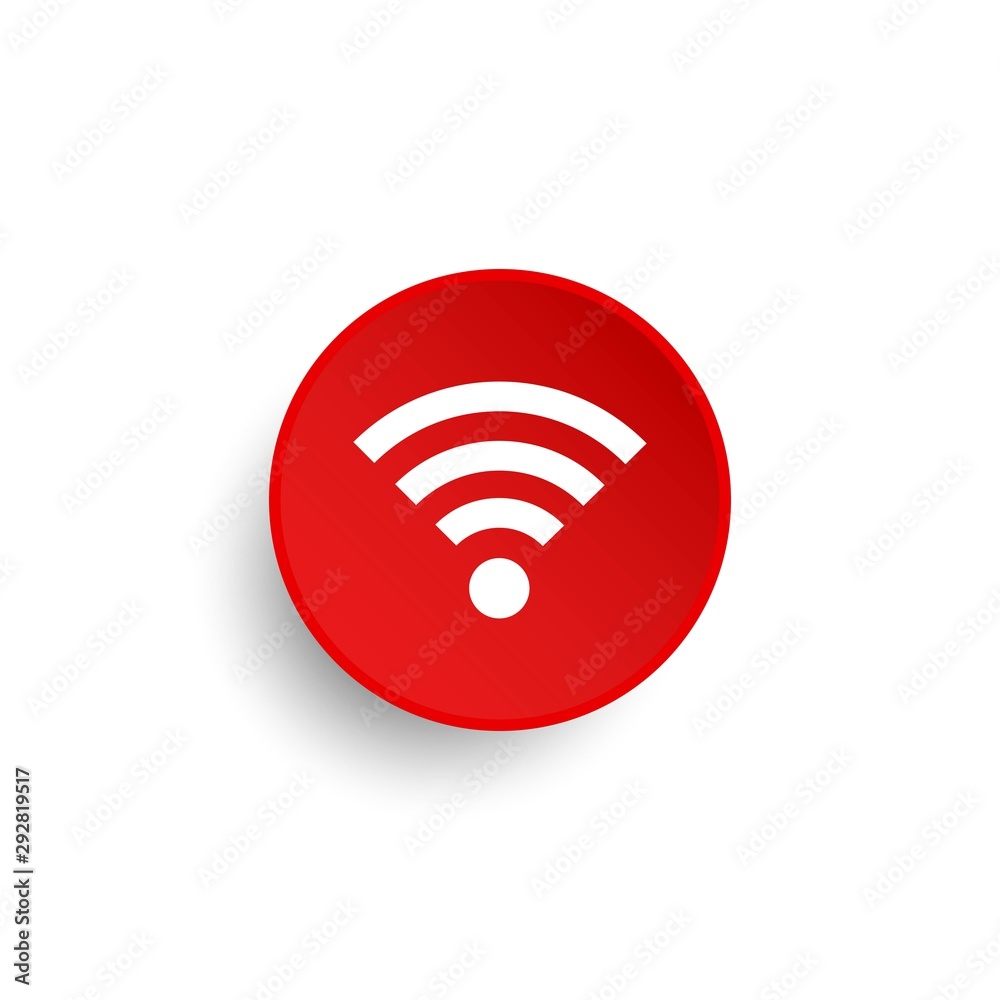 Wifi Button Icon Vector Illustration Wifi Button Icon Vector Illustration