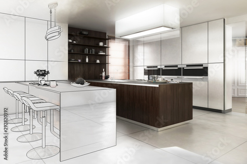 Contemporary Designed Kitchen (plan)