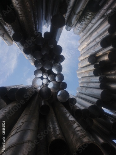 Sibelius Monument in Helsinki in Finland of Musician