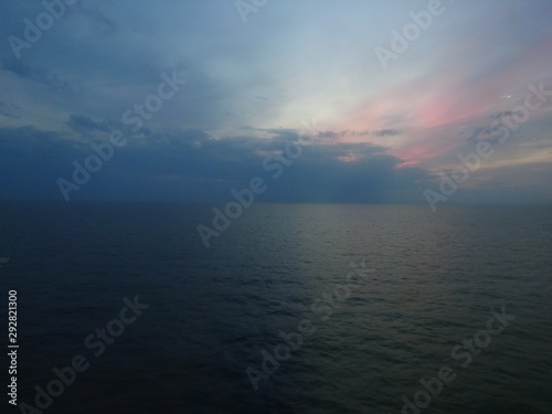 Colorful Sunset at Sea with beautiful Sky