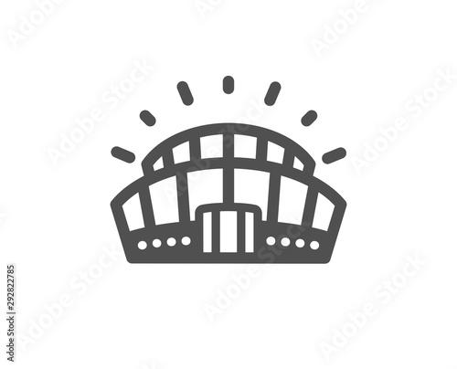 Arena sign. Sports stadium icon. Sport complex symbol. Classic flat style. Simple sports stadium icon. Vector