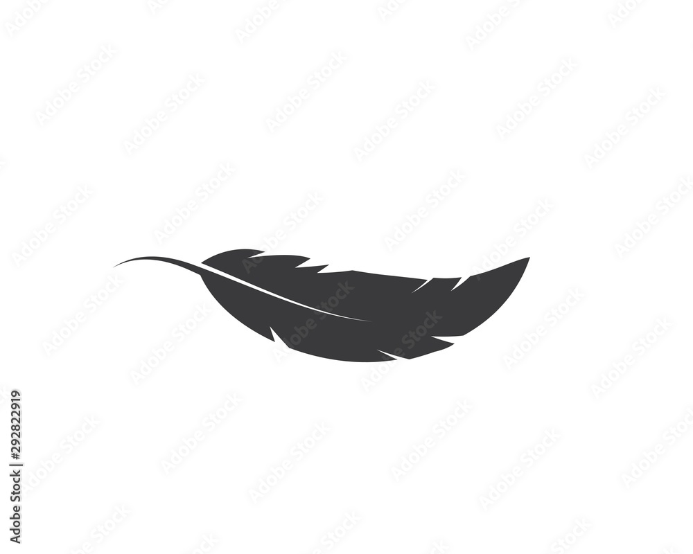 Obraz premium feather icon illustration vector template