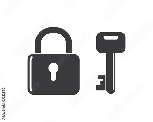lock icon logo vector template