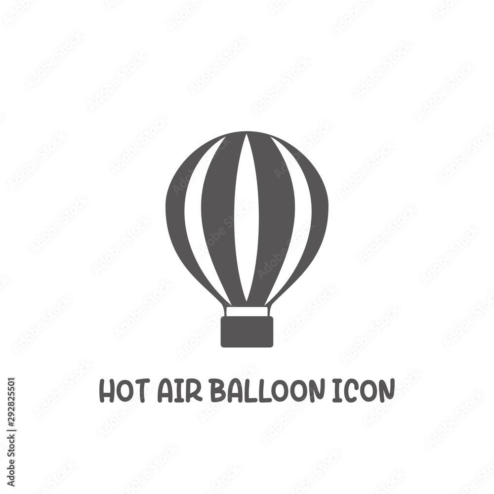 Hot air balloon icon simple flat style vector illustration. Hot air balloon icon simple flat style vector illustration.