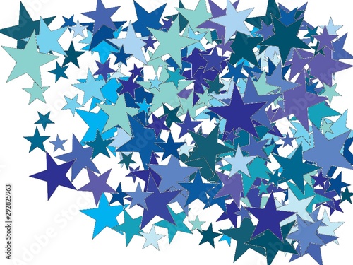 Abstract blue stars for holidays.