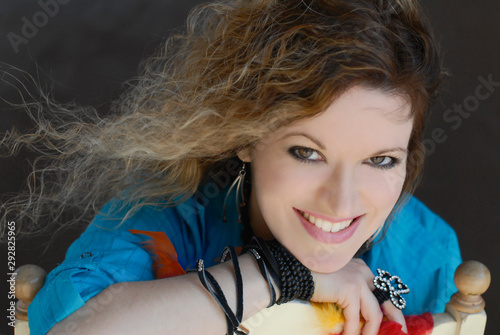 portrait of happy young woman