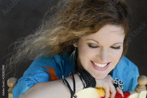 portrait of happy young woman