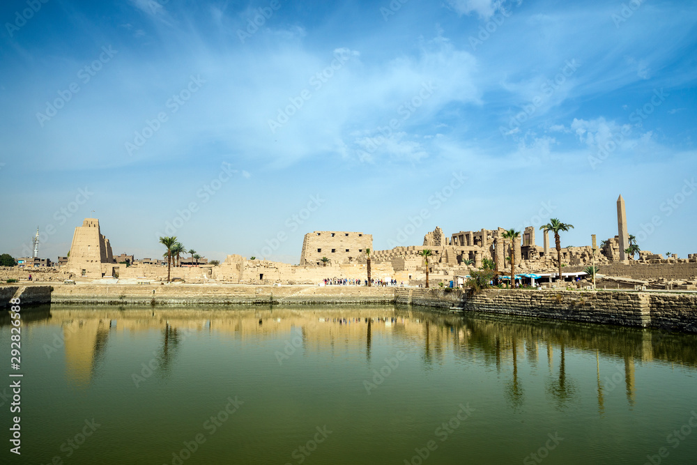 The Sacred Lake of Precinct of Amun-Re, Karnak Temple Complex, El-Karnak, Luxor Governorate, Egypt
