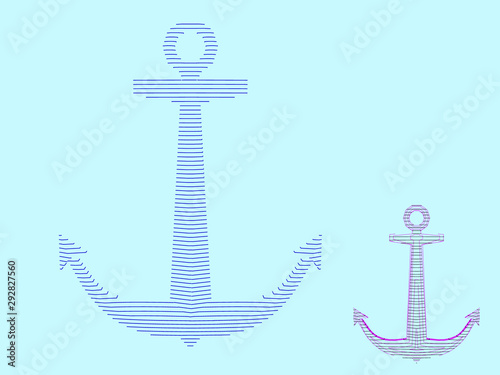 Nautical anchor carcass. Ve...