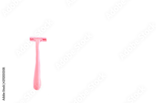 shaving, disposable, female machine tool, isolated on a white background.