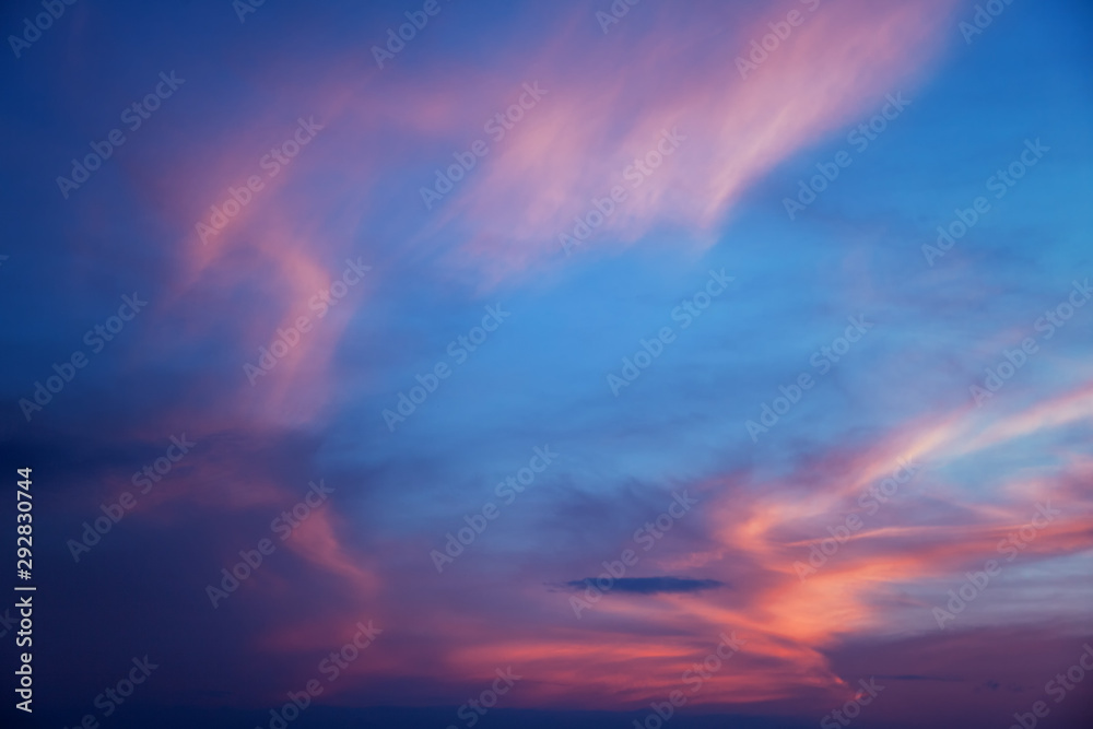 Fototapeta premium Amazing colorful sunset sky, abstract background