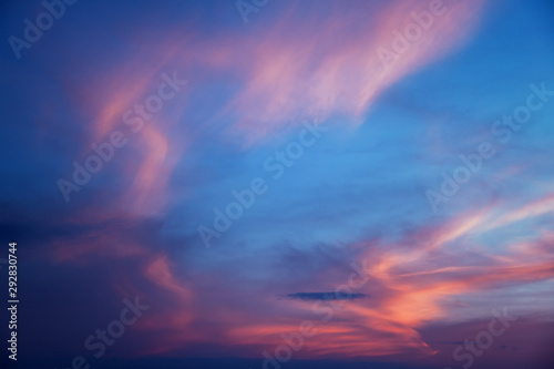 Amazing colorful sunset sky, abstract background
