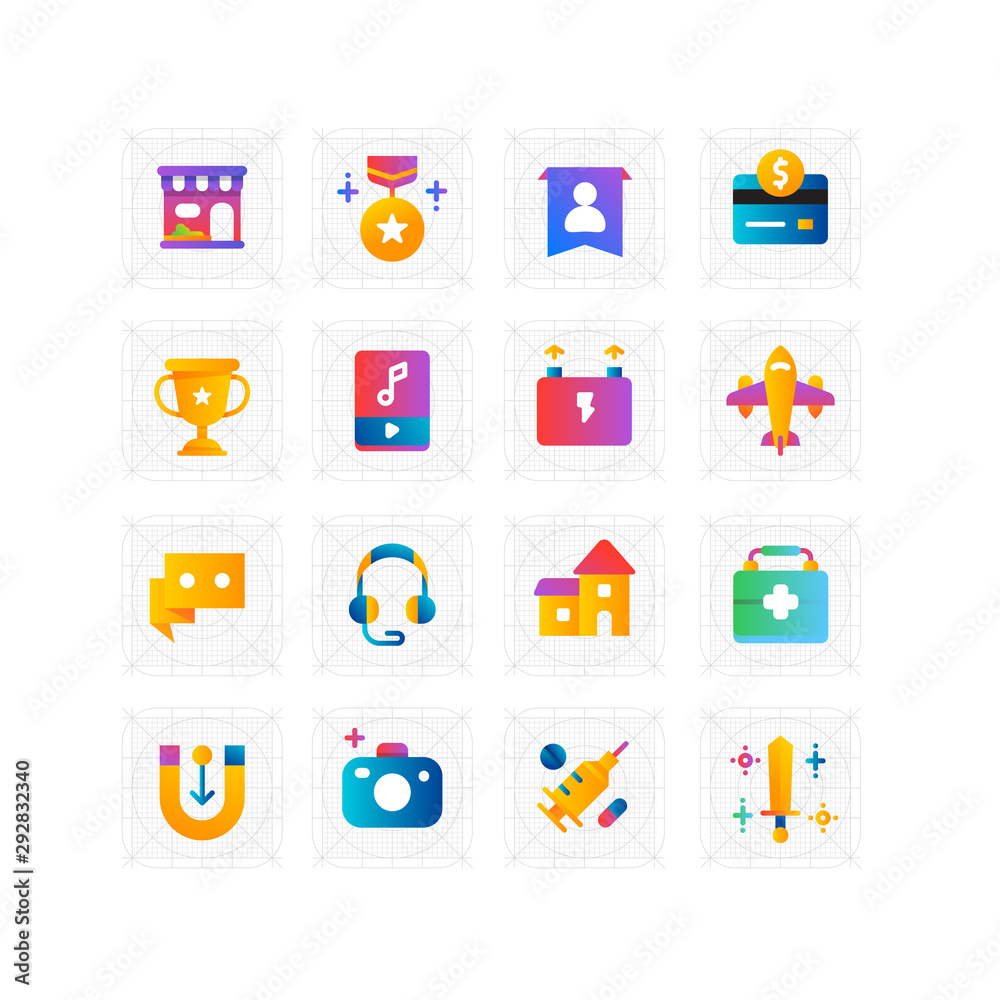 Application icons set vector design Application icons set vector design