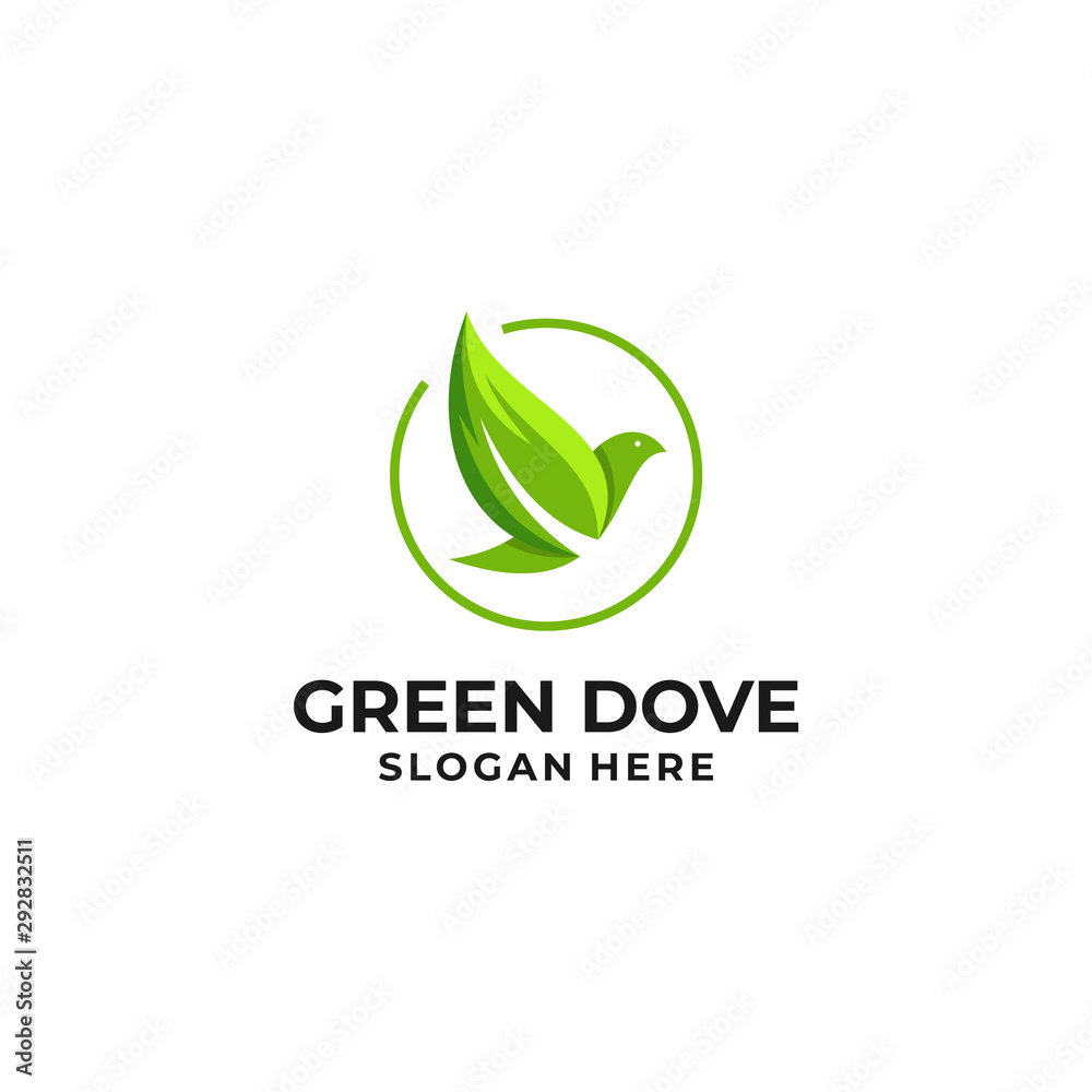 Dove and leaf logo Dove and leaf logo