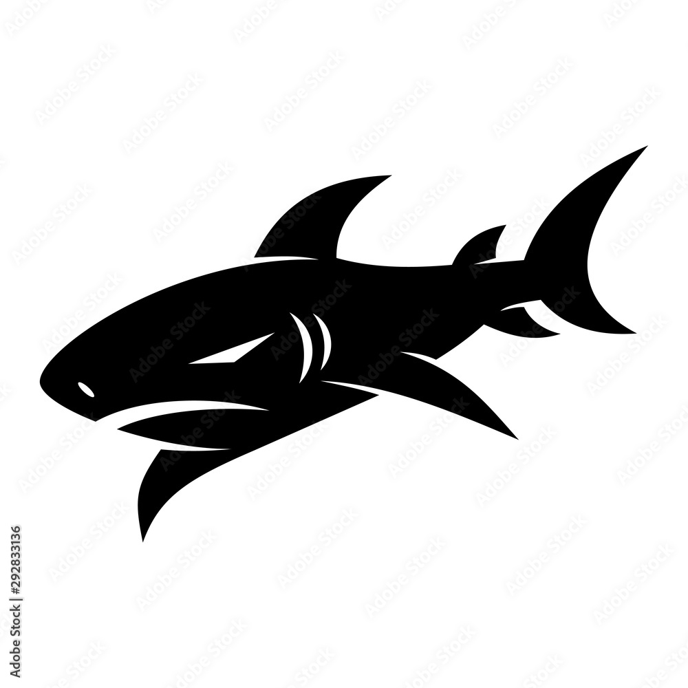 Obraz premium Shark Identity logo design vector isolated illustration concept