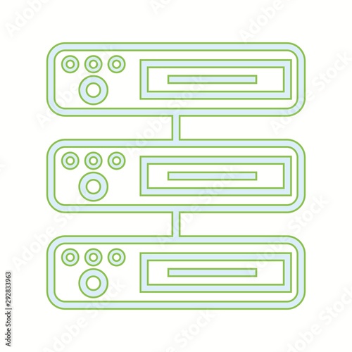 Beautiful Database vector line icon photo