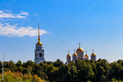 Dormition Cathedral (Assumption Cathedral) in Vladimir, Russia. Golden ring of Russia