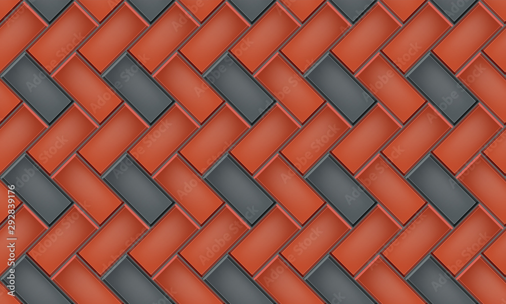 Seamless pattern of cobblestone pavers