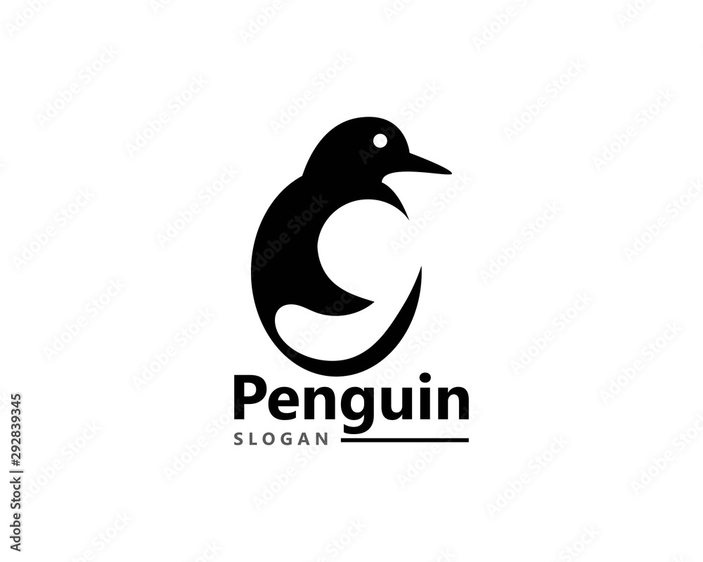 Fototapeta premium Penguin bird Logo Template vector icon illustration design