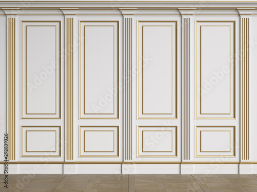 Classic interior walls with copy space photo