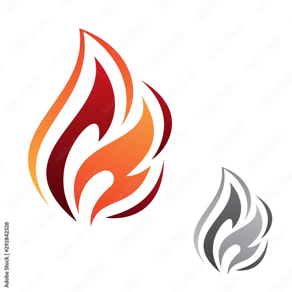 Simple abstract fire flame vector icon for graphic design Simple abstract fire flame vector icon for graphic design