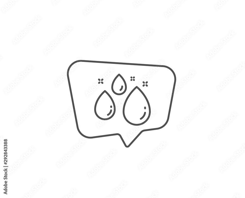 Water drop line icon. Chat bubble design. Clean aqua sign. Liquid symbol. Outline concept. Thin line water drop icon. Vector Water drop line icon. Chat bubble design. Clean aqua sign. Liquid symbol. Outline concept. Thin line water drop icon. Vector