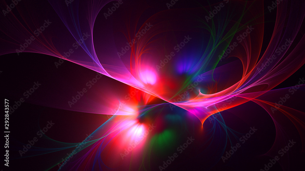 3D rendering abstract fractal electromagnetic background 3D rendering abstract fractal electromagnetic background