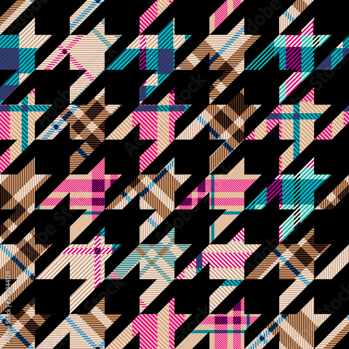 Patchwork textile pattern. Seamless quilting design background.