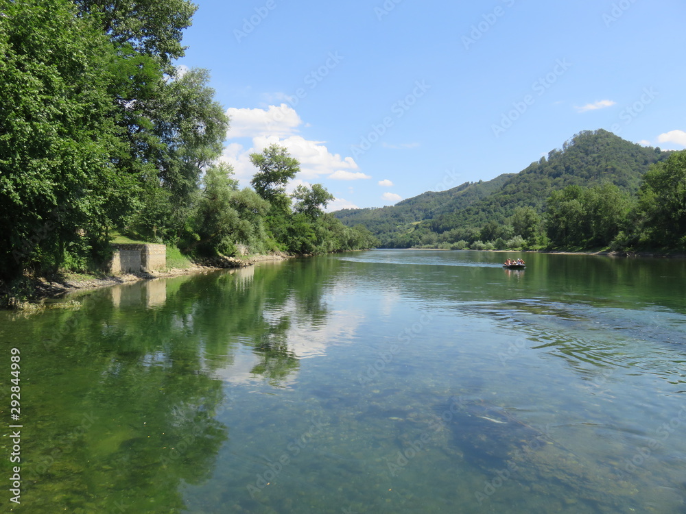 Fototapeta premium View from the river bank