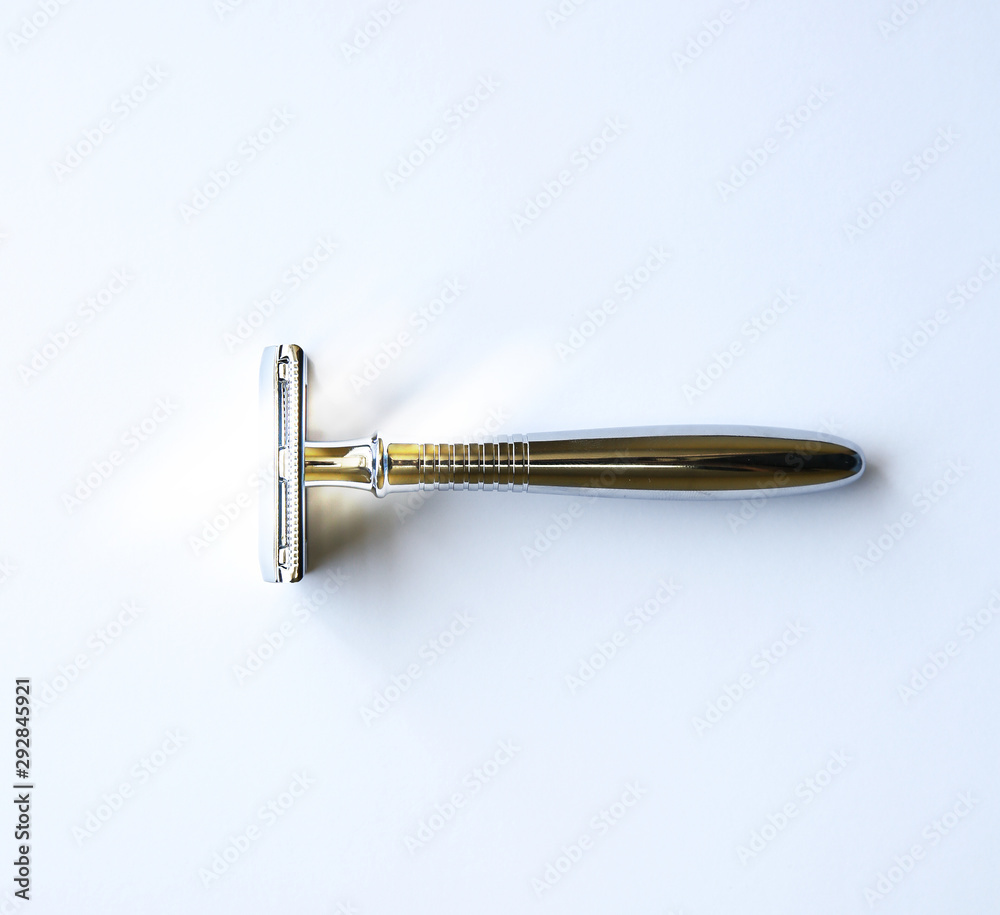 Razor isolated on white background. Stylish men idea for a gift. Barber shop things. Razor isolated on white background. Stylish men idea for a gift. Barber shop things.