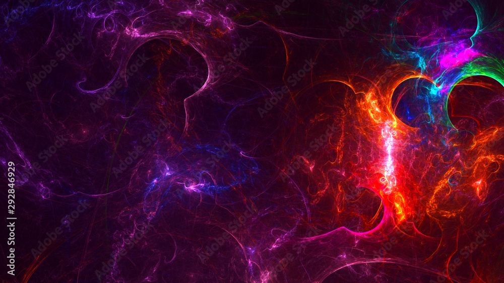 Fototapeta premium 3D rendering abstract fantasy light fractal background