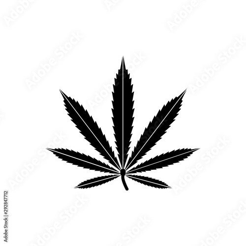 marijuana icon template, leaf cannabis vector element design