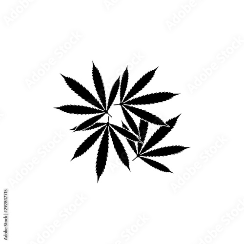 marijuana icon template, leaf cannabis vector element design