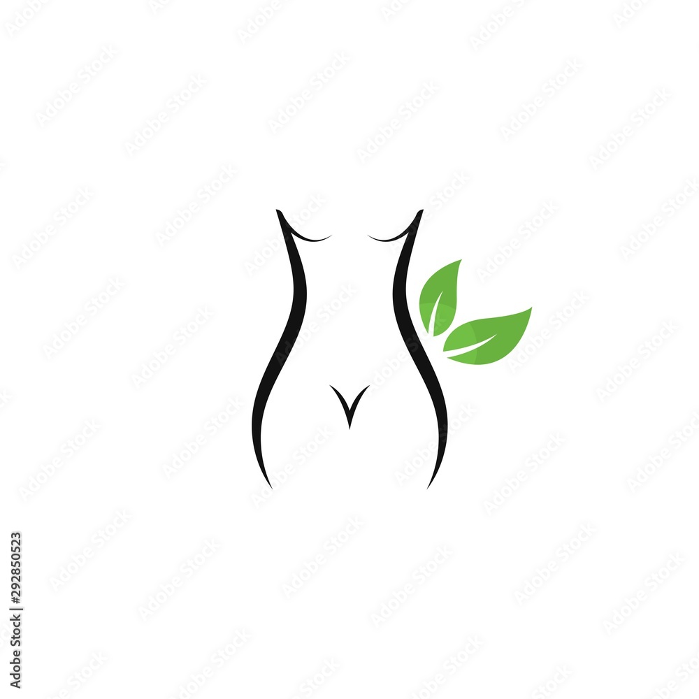 beauty woman body with leaf template vector icon illustration design beauty woman body with leaf template vector icon illustration design
