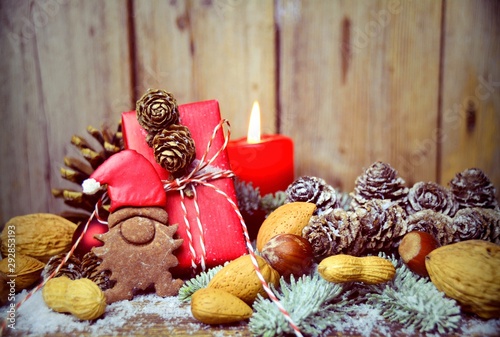 Weihnachtskarte oder Hinter...