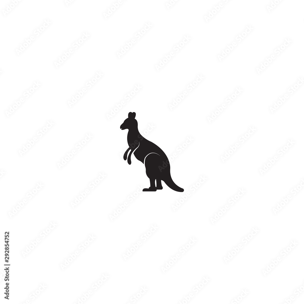 kangaroo logo icon - vector