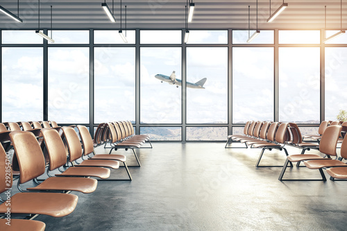 Big airport interior