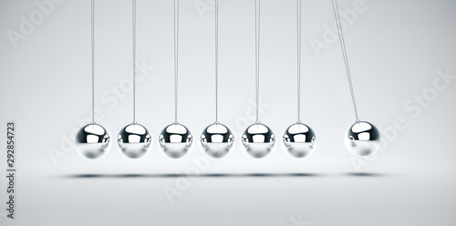Fotografie Newton's cradle, particularly of the spheres